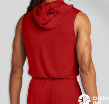 Load image into Gallery viewer, Man Flow Yoga Sleeveless Hooded Performance Shirt