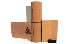 Load image into Gallery viewer, Man Flow Yoga™ Cork Yoga  Bundle with Extra Tall Blocks
