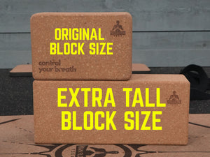 Man Flow Yoga™ Extra Tall Cork Yoga Block