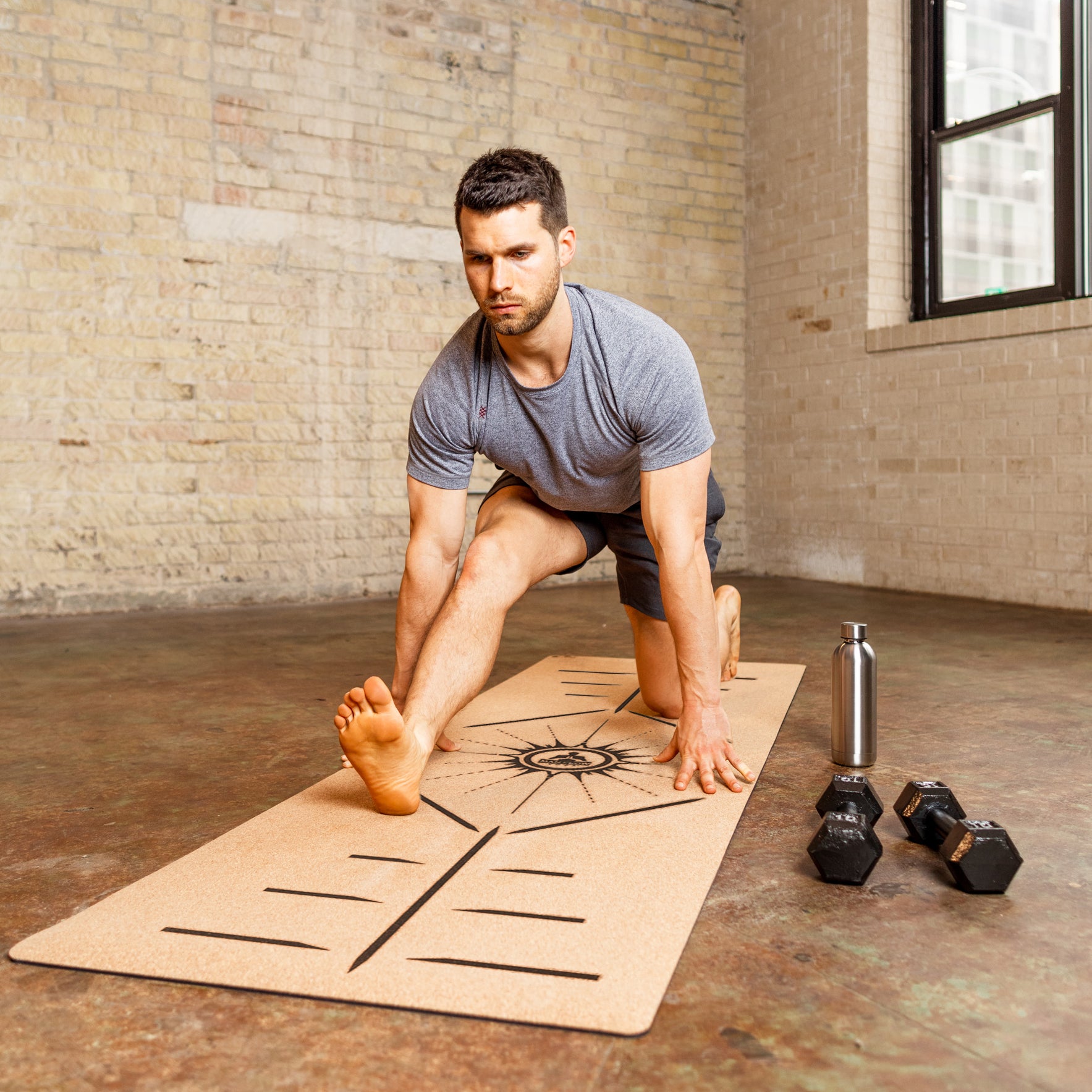 yoga gear men Man Flow Yoga Cork Yoga Mat